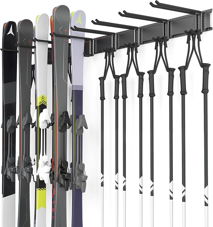 Ultrawall Ski Rack, Wall Mounted Ski Storage