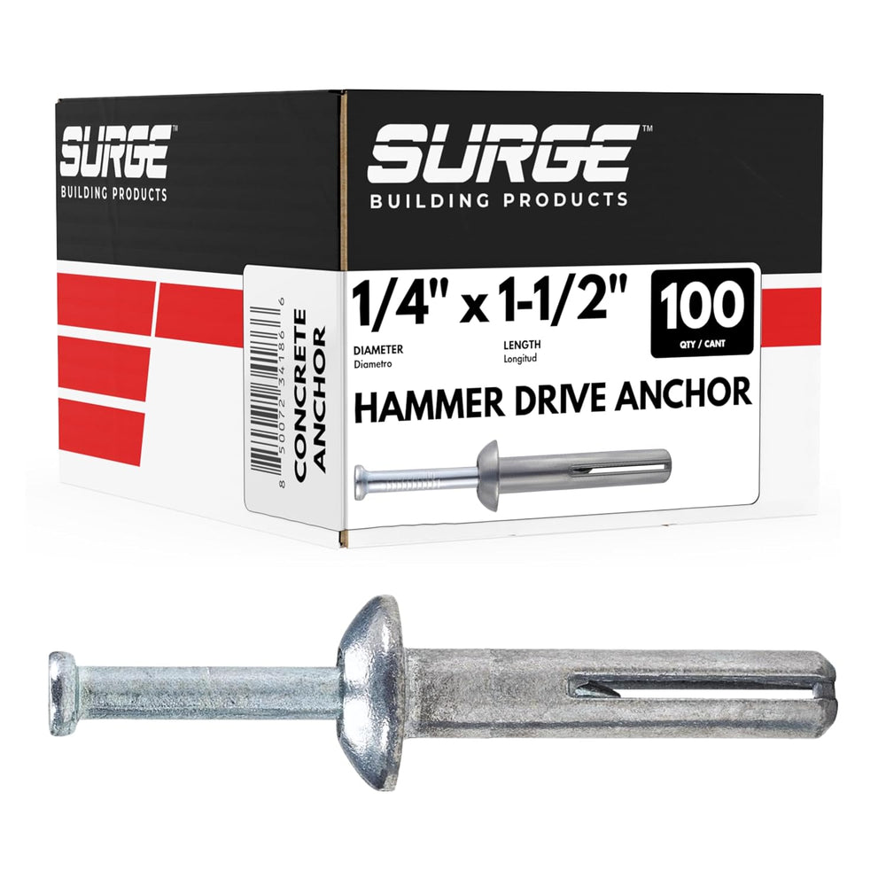 1/4" x 1-1/2" Hammer Drive Nail in Concrete Anchor (Box of 100)