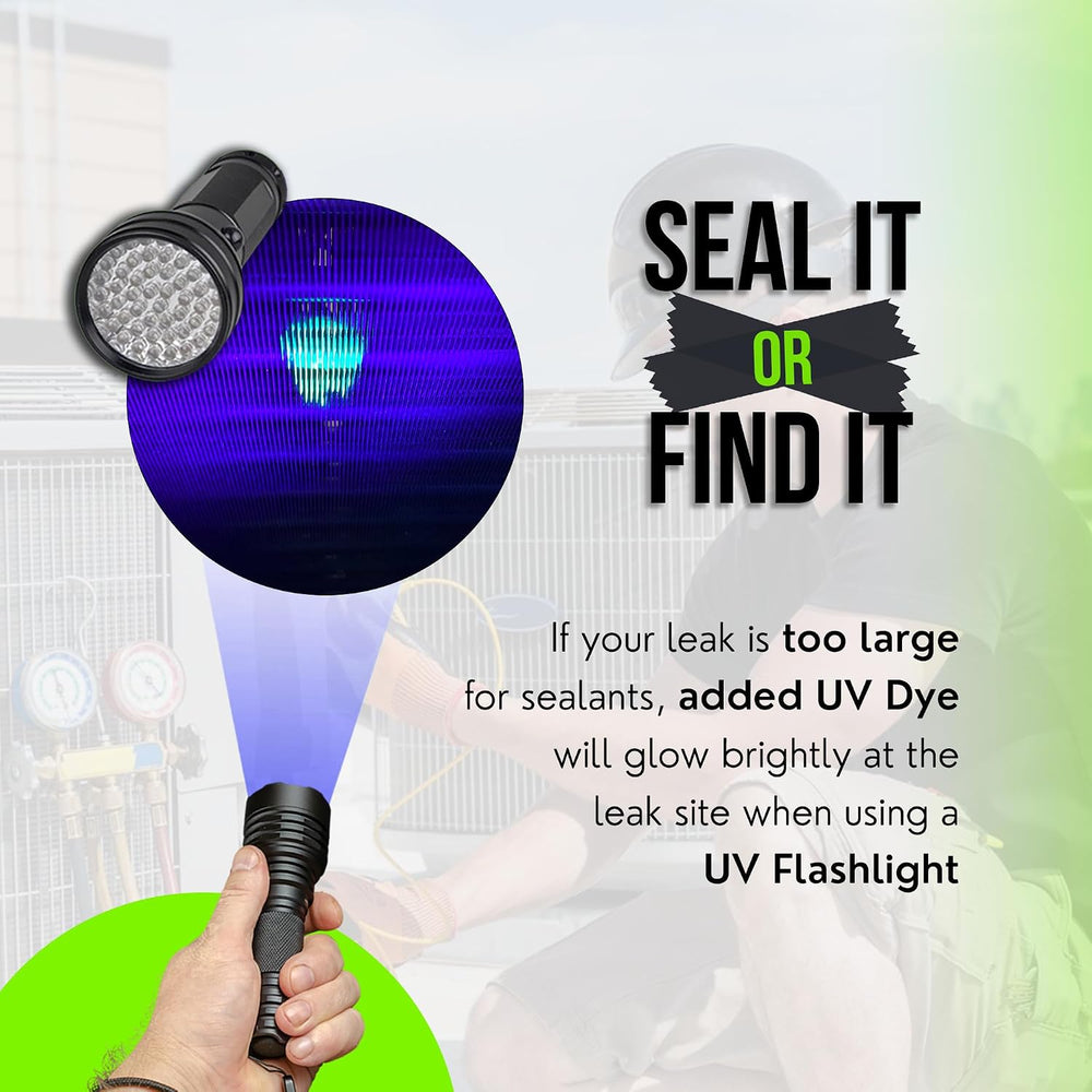 Leak Saver Direct Inject UV - Refrigerant Leak Sealer with Added UV Dye to De...