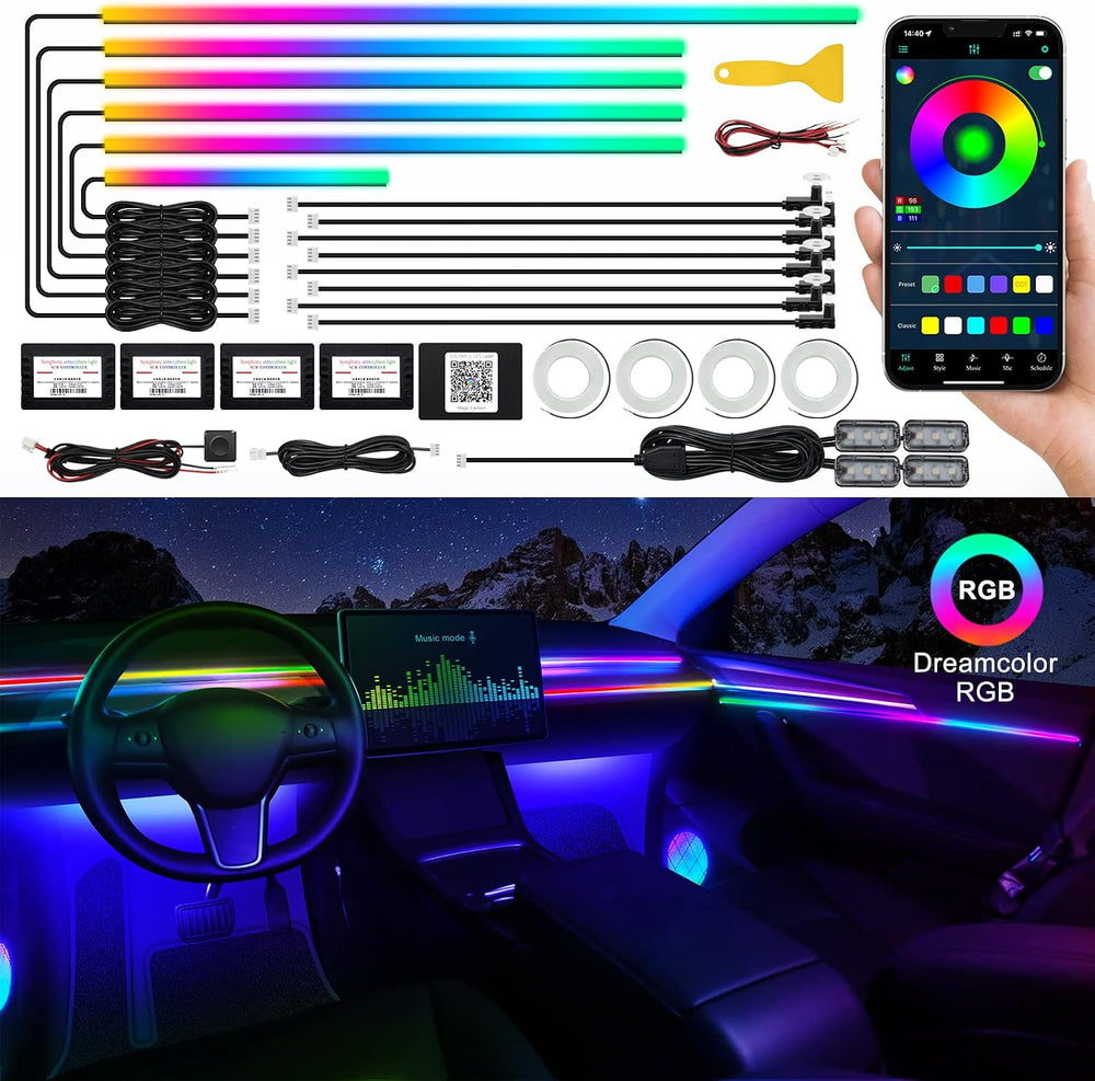 Dreamcolor Acrylic Interior Car LED Strip Light