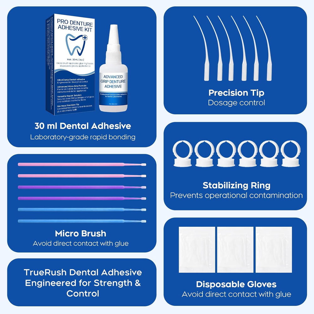 Dental Lab Instant Bonding Glue for Dentures & Lab Tools – Fast-Setting i...