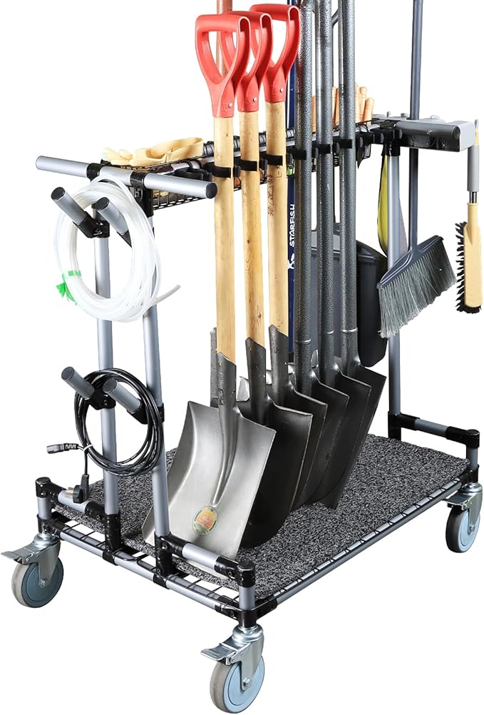 Heavy-Duty Garden Tool Organizer Cart Ideal