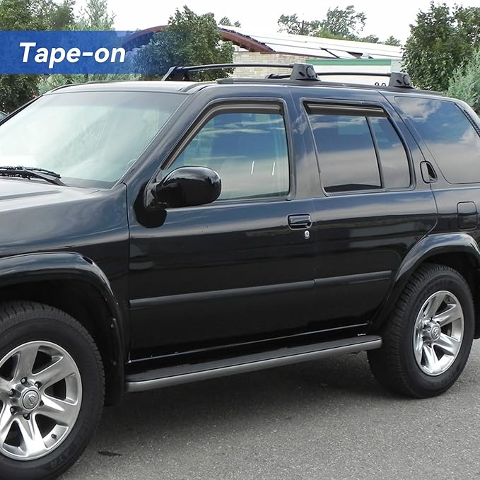Window Visors Rain Guards for 1996-2004 Nissan Pathfinder, Out-Channel Window