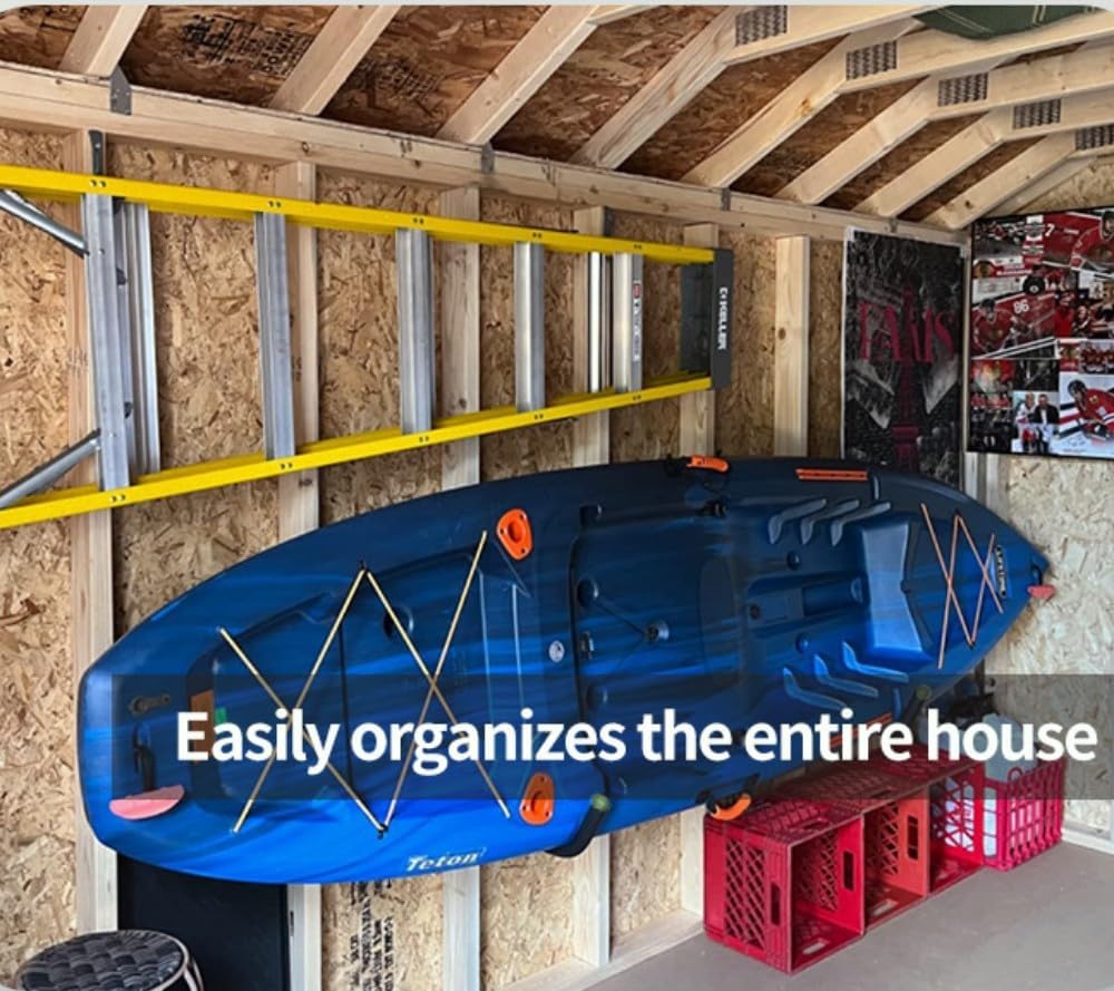 Aweilan Garage Storage Heavy Duty Hooks, 15Inch Jumbo Arm Kayak Rack, Heavy D...