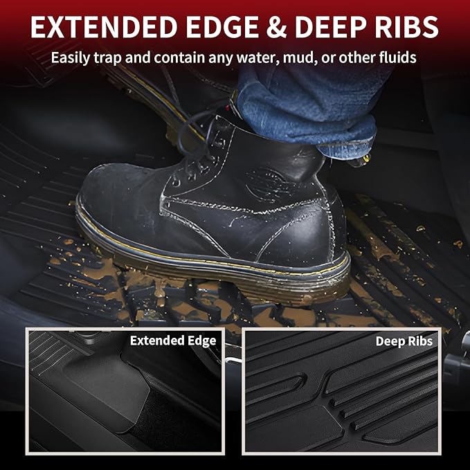 LASFIT Floor Mats for Ford F-150 2015-2025 | F150 Lightning 2022-2025 SuperCrew