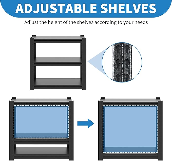 3 Tier Metal Shelving Unit, Aquarium Shelf System, Small Storage Organizer Racks