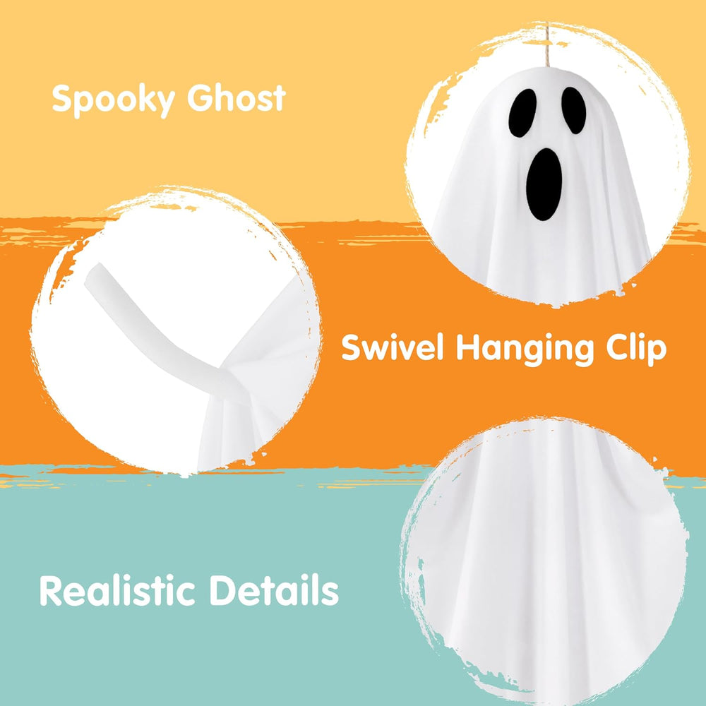 JOYIN 4 Pcs Halloween Party Decoration 27.5" Hanging Ghosts, Cute Flying...