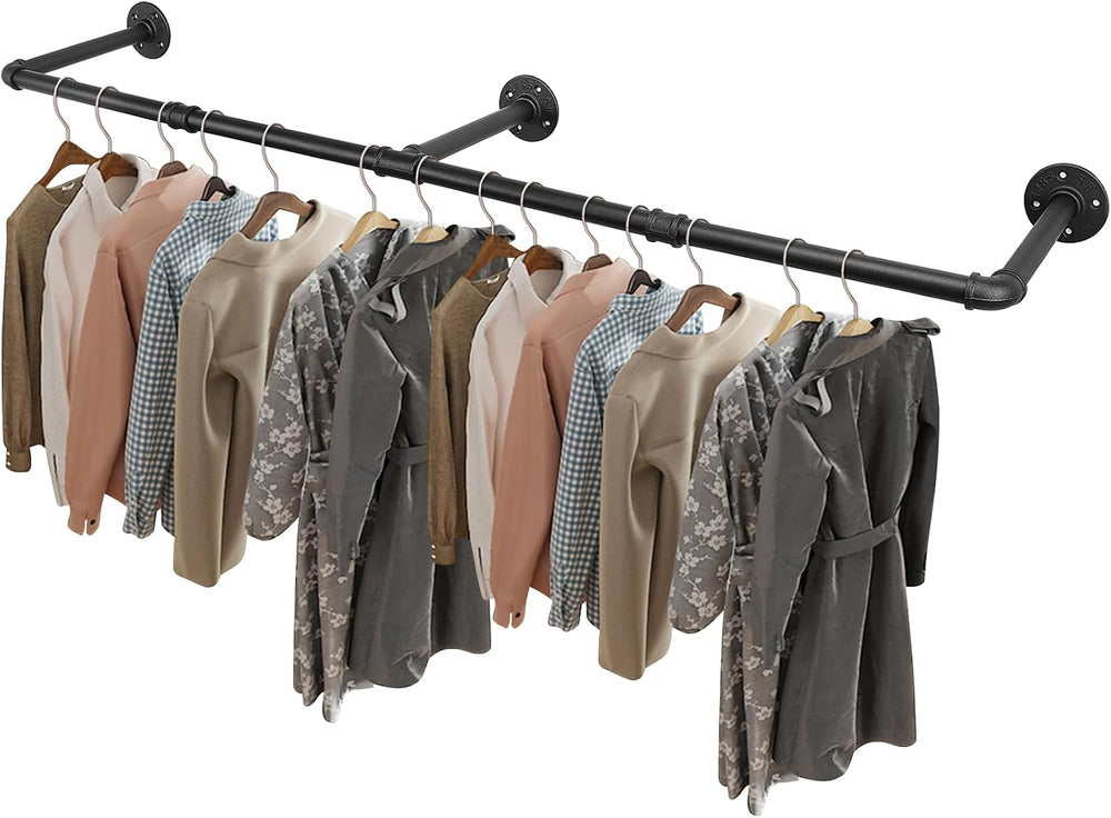 Livabber Industrial Pipe Clothes Rack, Heavy Duty Detachable Iron Garment Rac...