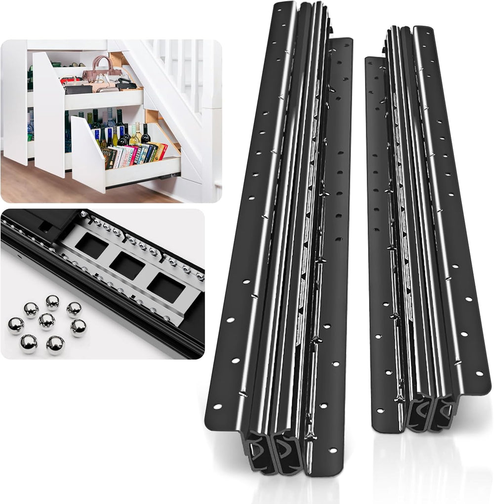 ToBeGreat 1 Pair Undermount Heavy Duty Drawer Slides 16 lnch 260 lb Load Capa...