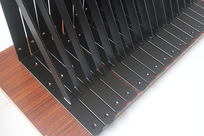 32 Pack L11 x H 8" Black Heavy Duty Shelf Brackets