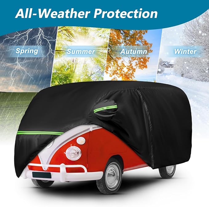 Car Cover for 1950-1992 VW Bus T1 T2 T3, Waterproof 420D Oxford Cloth Cover