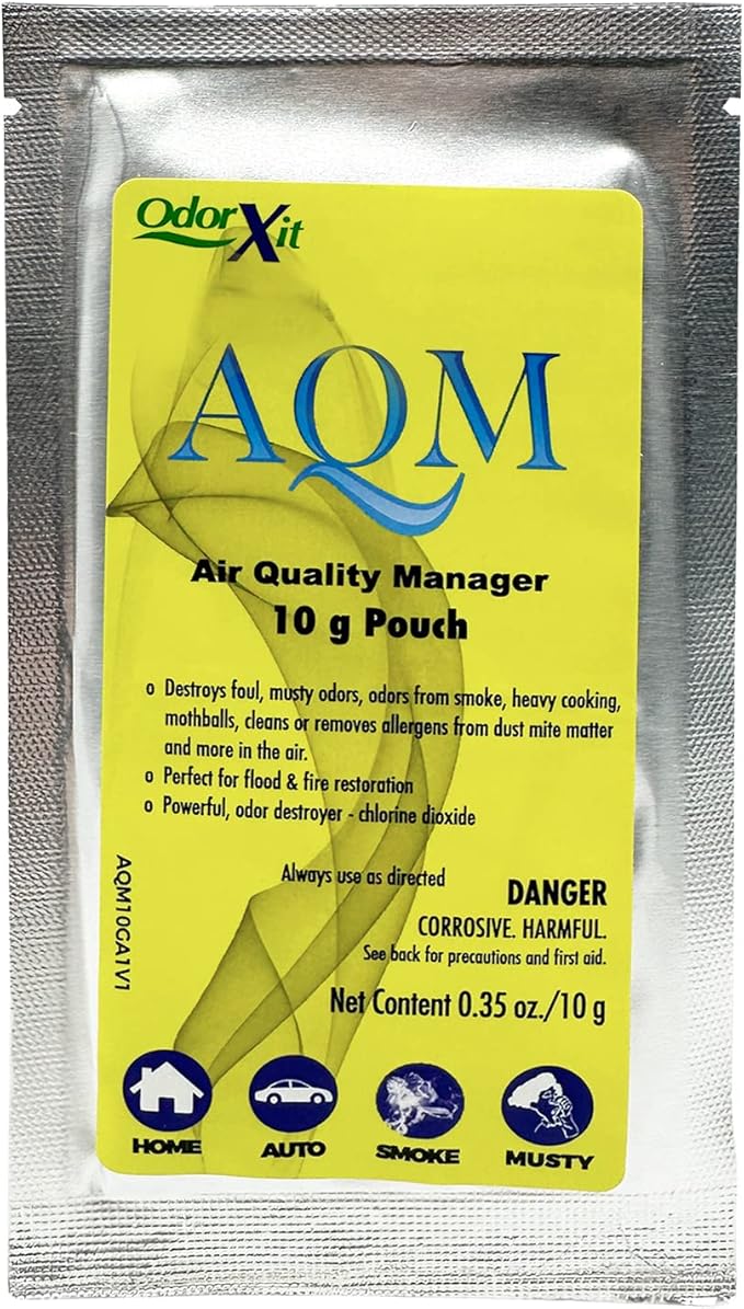 AQM by OdorXit, Air Quality Manager Chlorine Dioxide Odor Removal Packet