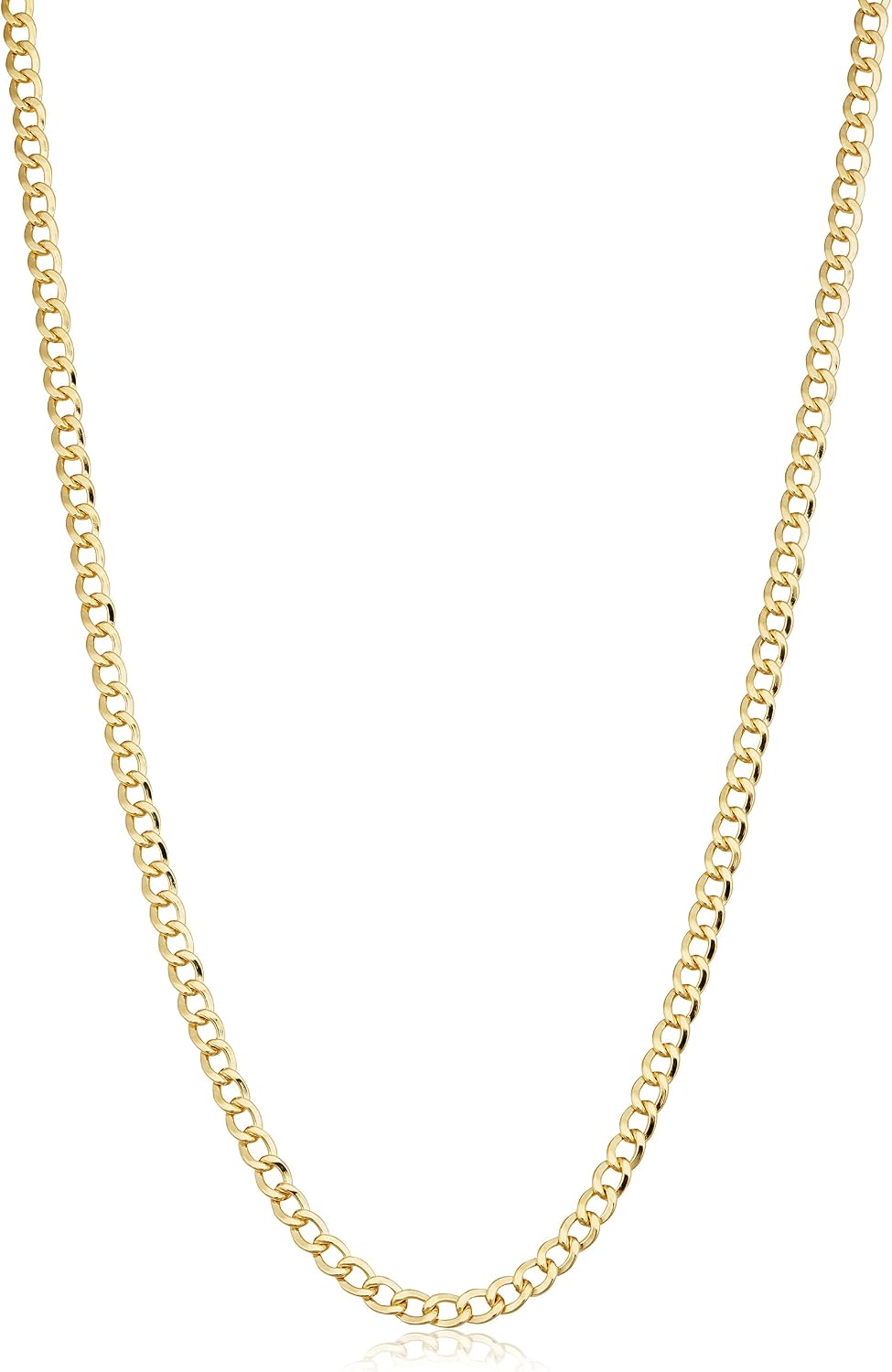 Unisex Adult Miami Cuban - 14k Gold Filled 3.2 mm Curb Chain Necklace