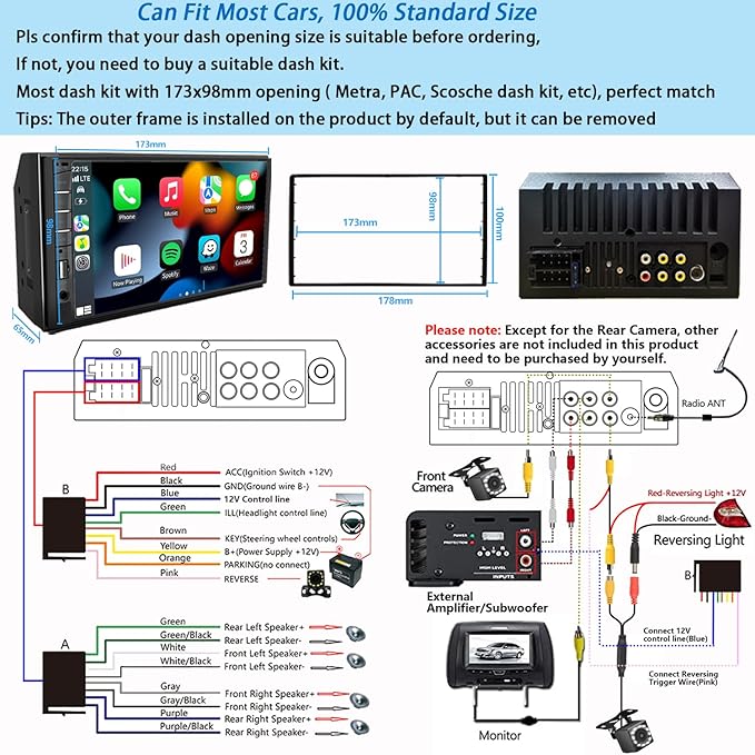 Naifay Double Din Car Stereo