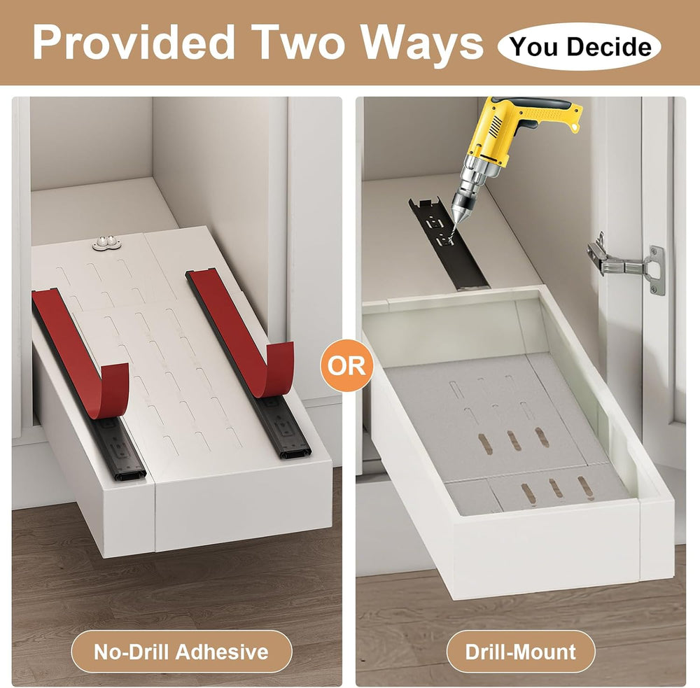 Fokyfok Pull out Cabinet Organizer,7"-11"W,17"-24"D,Expan...