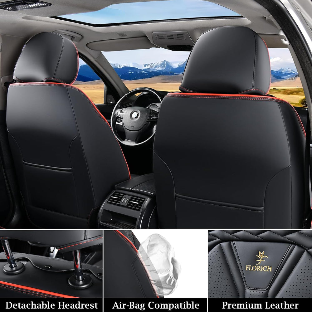 FLORICH Leather Seat Covers, Seat Covers Full Set, Car Seat Protectors 5 Seat...