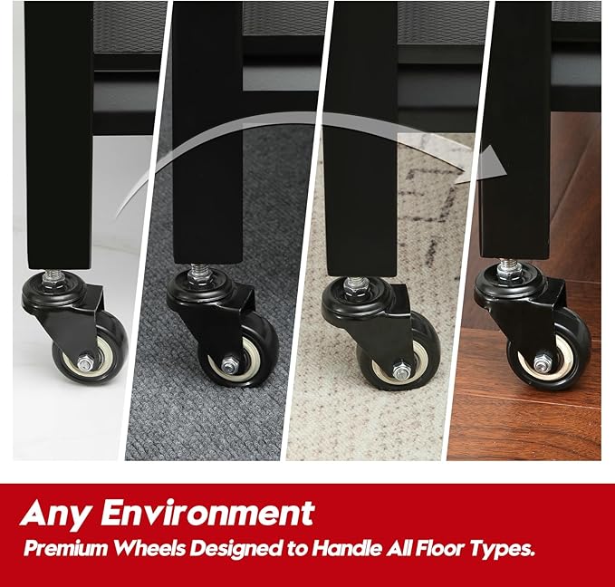 Kitchen Shelving with Lockable Wheels