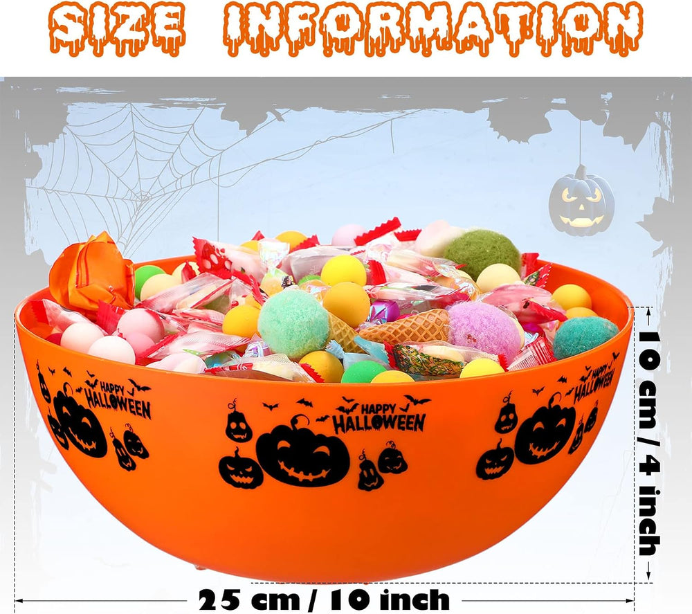 Funtery 6 Pcs Halloween Candy Bowl Bulk Trick or Treat Paty Serving Bowls