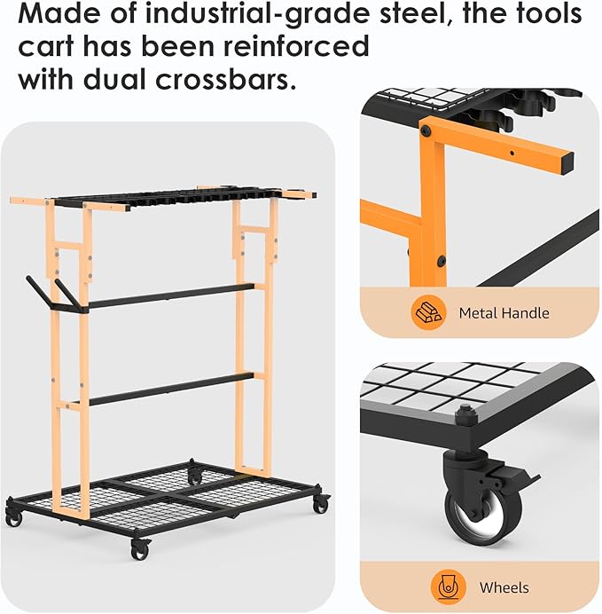 CCCEI Garage Organization with Wheels, Outdoor Gargen Yard Shed Tools Organizer