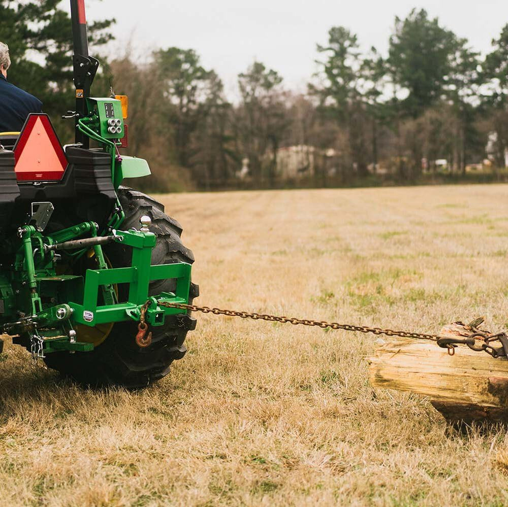 Titan Attachments Standard Series 3 Point Charcoal Tractor Drawbar with Suitc...