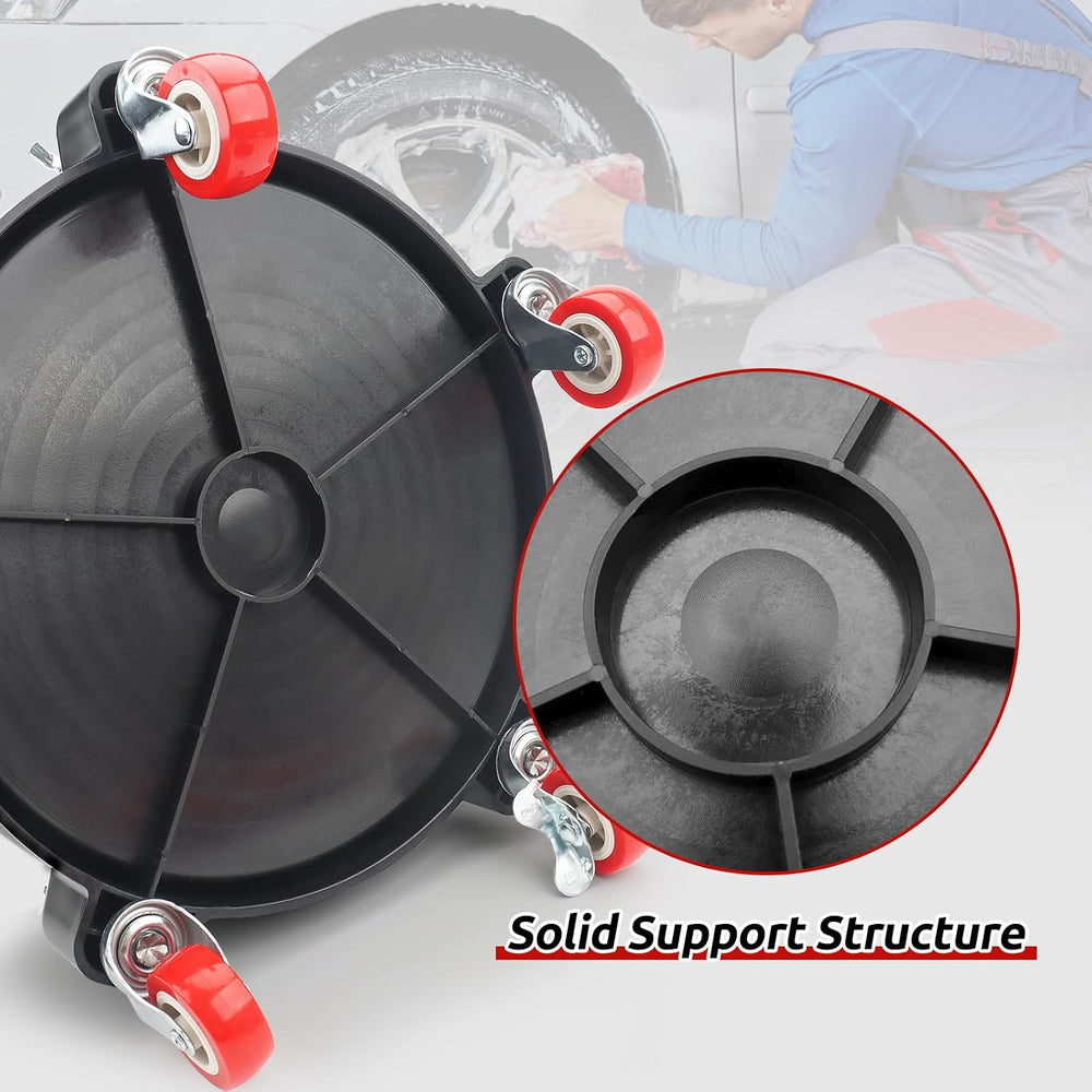 Bucket Dolly 5 Gallon with Wheels,360°Rolling Car Wash Bucket Roller | For 2....
