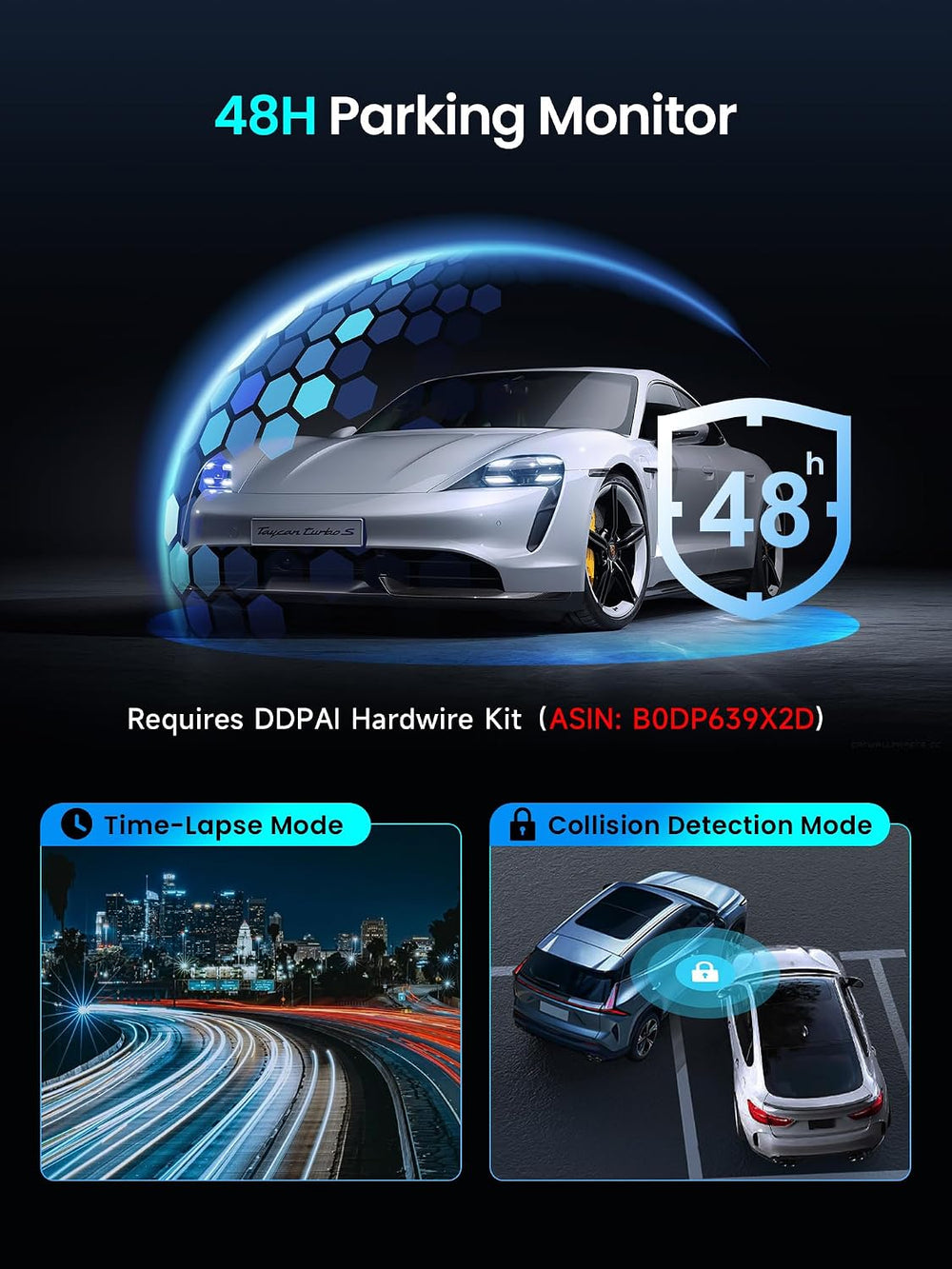 DDPAI Z50 Pro 4K+1080P Dual Dash Cam with 64GB Card, WiFi 6