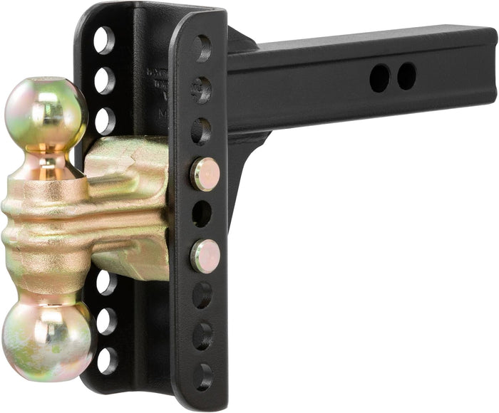 CURT 45900 Adjustable Dual-Ball Channel Mount, 2" Shank, 6" Drop