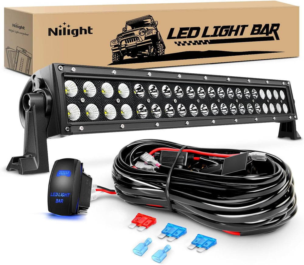 Nilight LED Light Bar 22 Inch 120w Flood Spot Combo Driving Lights 12V 5Pin R...