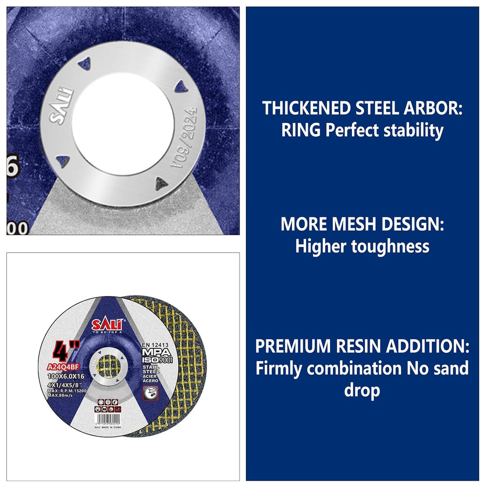 SALI 25 Pack 4 Inch Grinding Wheels for General Purpose Metal & Stainless...