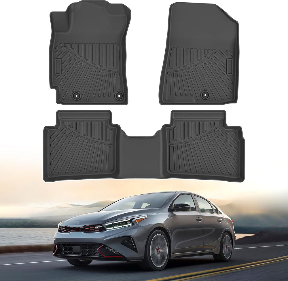 Powerty Floor Mats for 2019-2022 2023 2024 Kia Forte Accessories All Weather
