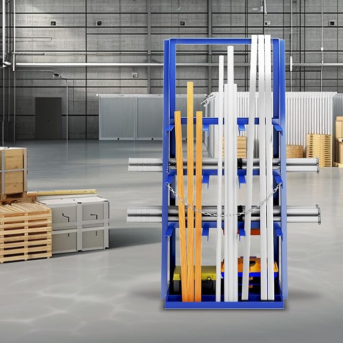 Vertical Bar Rack, 3000 LB Capacity, Steel Bays Long Parts Storage Rack