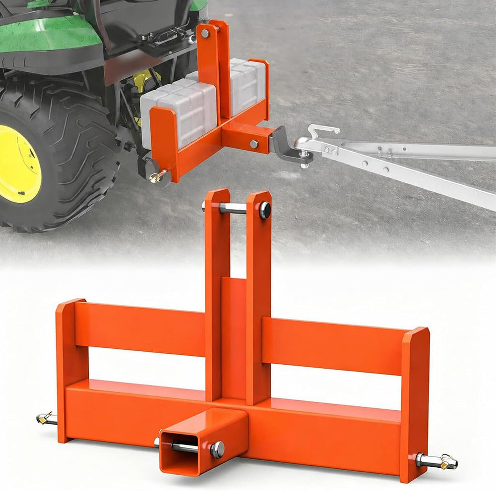 YINTATECH 3 Point Hitch Receiver with Suitcase Weight Brackets Category 1