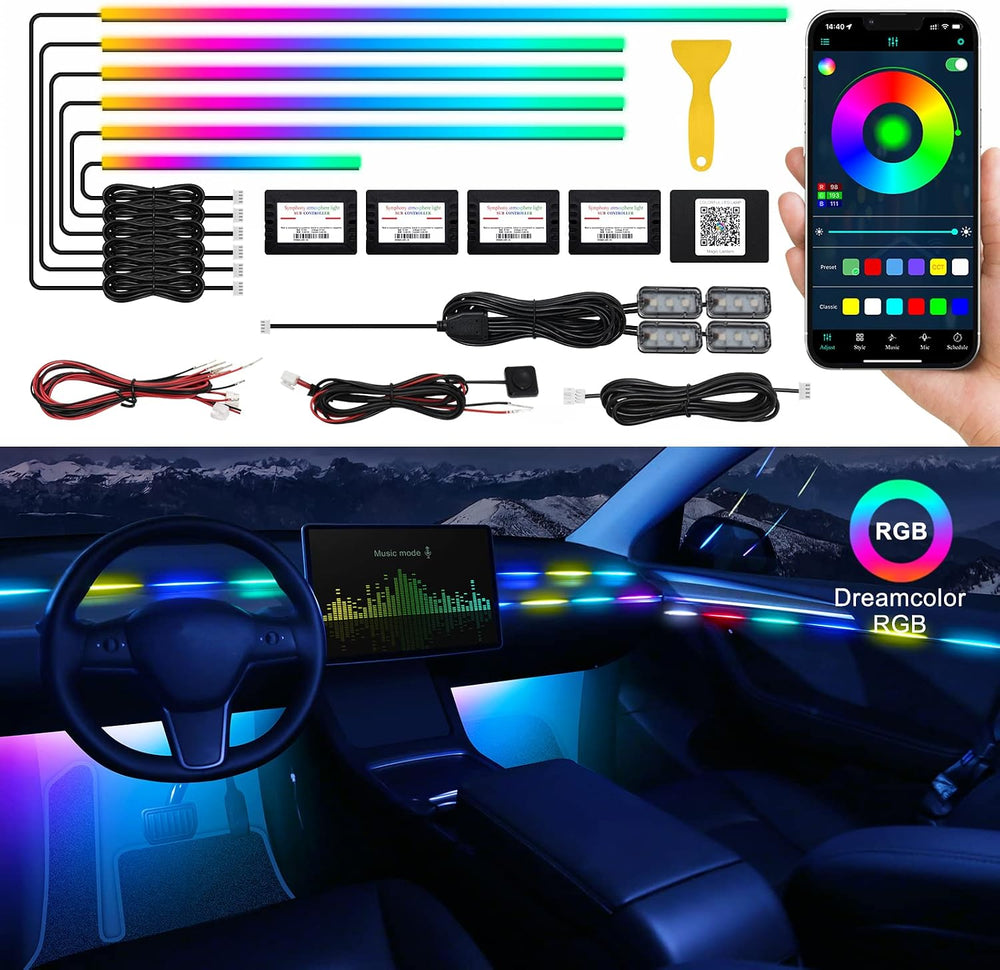 Dreamcolor Acrylic Interior Car LED Strip Light