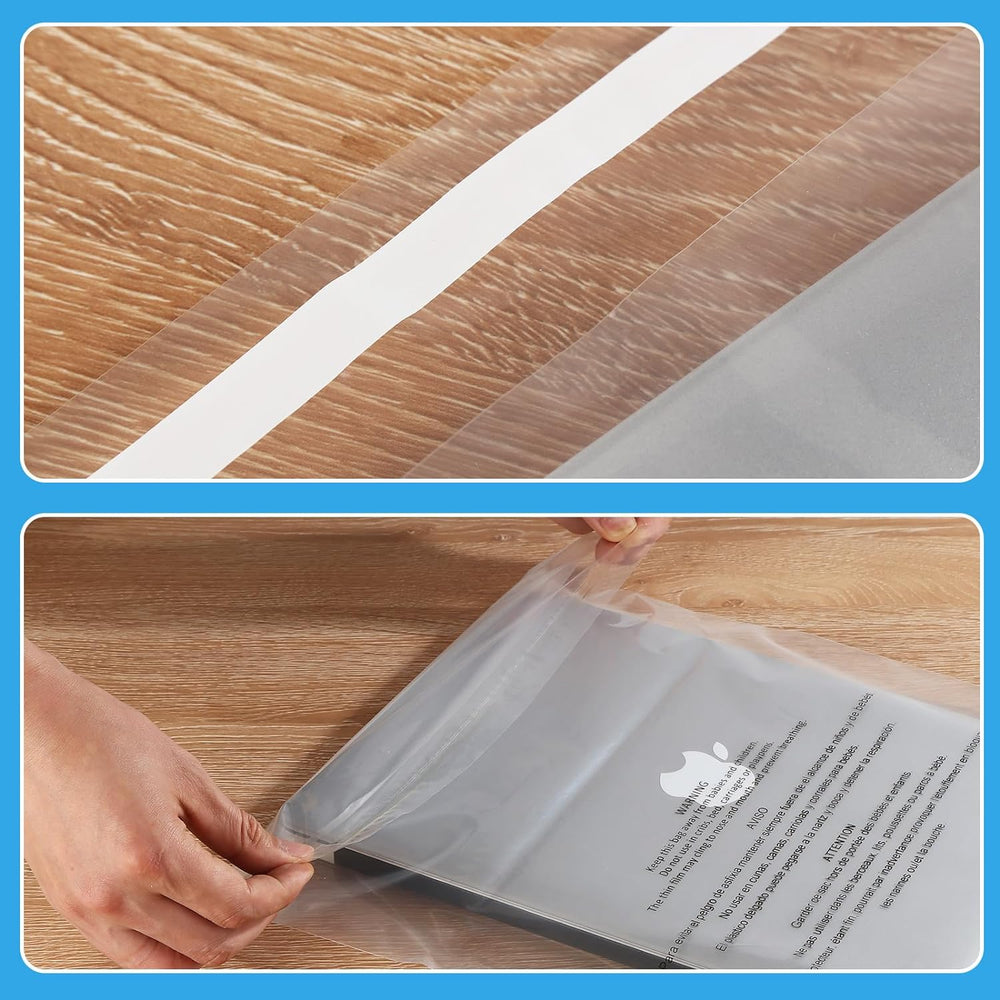 iMailer - 500 Pcs - 10" x 13" Clear Poly Bags with Suffocation Warning
