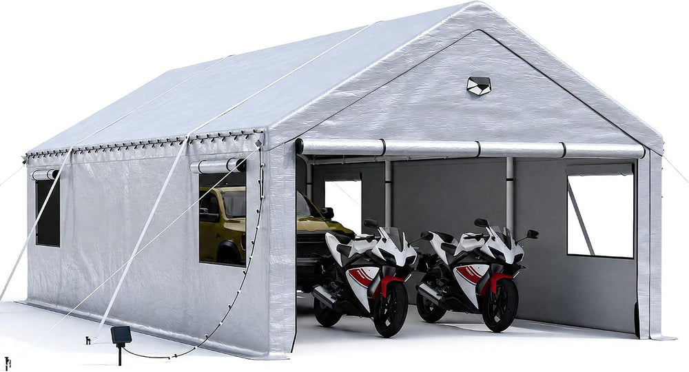 Heavy Duty Carport Canopy 13x25FT,Extra Large Portable Car Tent Garage with R...
