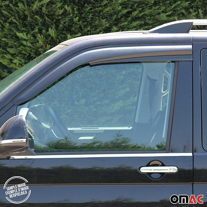 OMAC Window Visor Vent Rain Guard Deflector (2 Pcs)