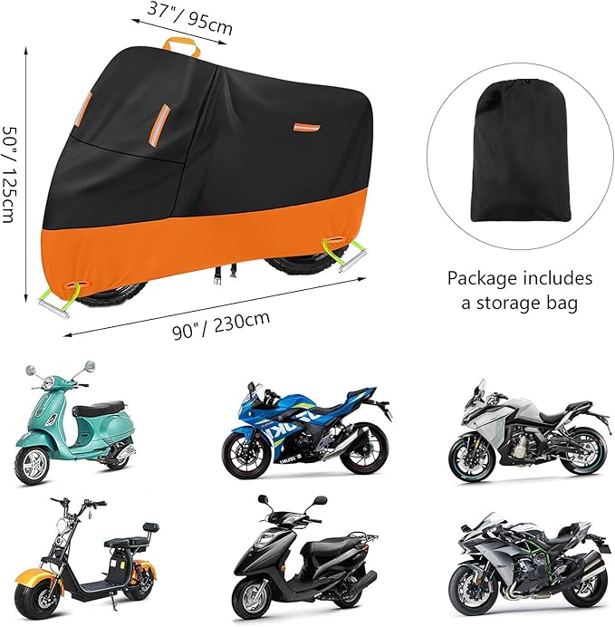 Heavy Duty Motorcycle Cover 300D Oxford Heavy Duty Oxford Dirt Bike Cover 450cc