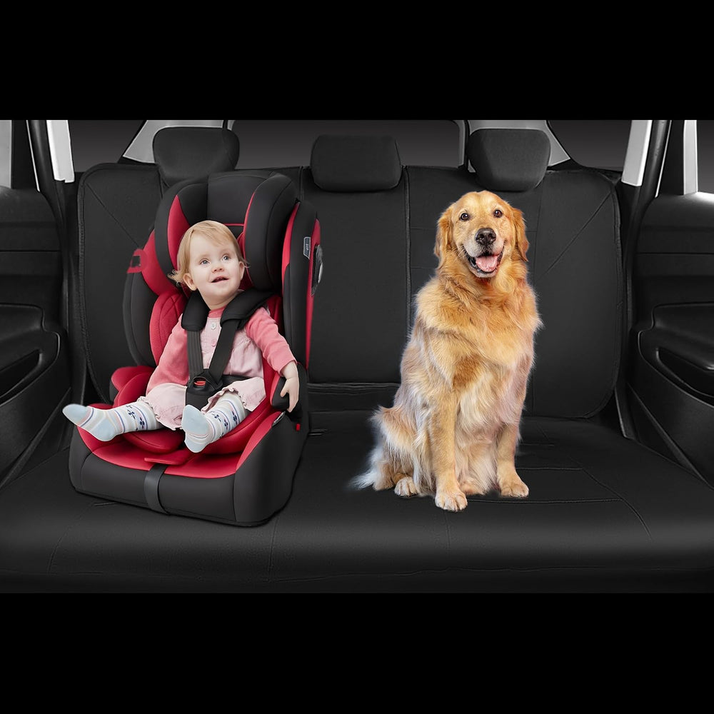 CAR PASS Neoprene Waterproof Seat Covers, Universal Fit Black Full Sets, Prot...