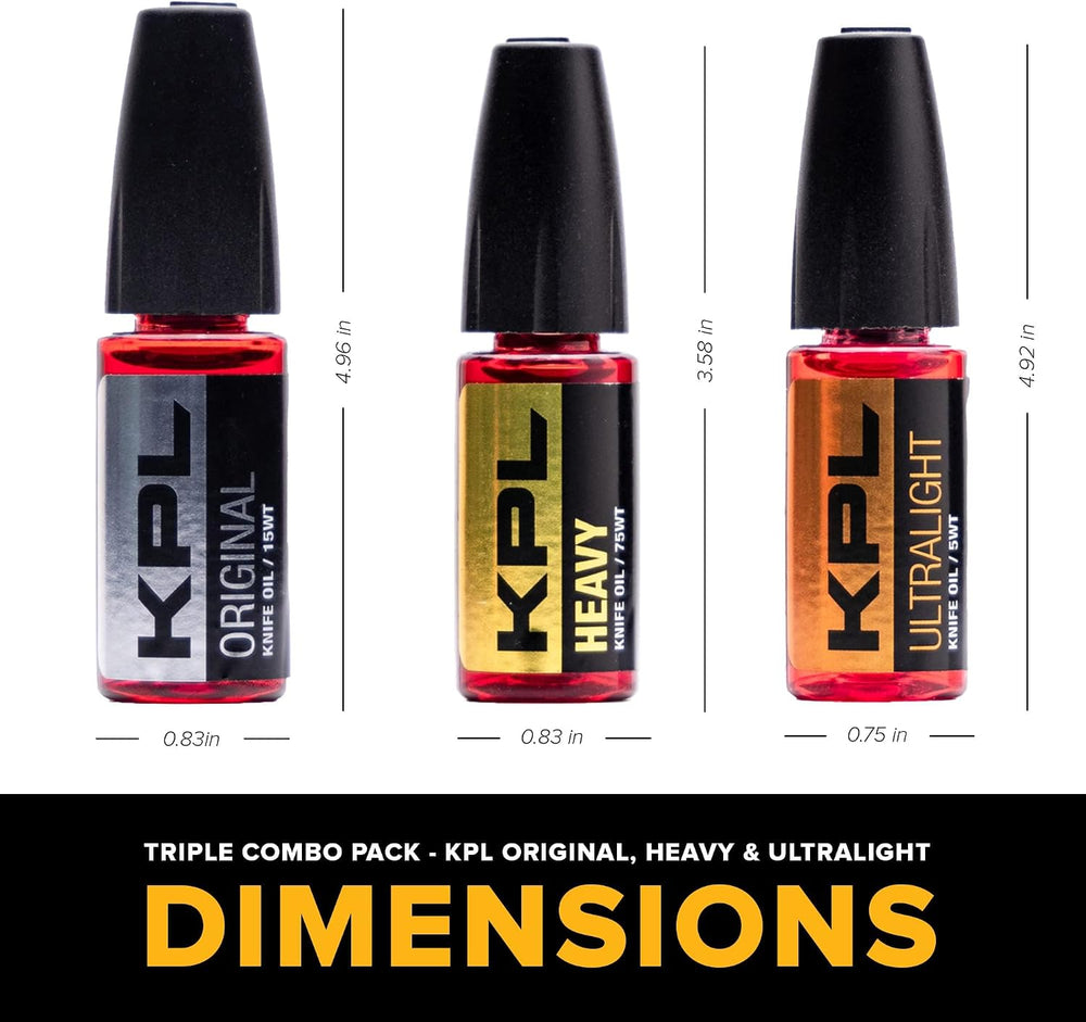 Knife Pivot Lube – Combo Pack (Original, Heavy, Ultralight) – Knife Oil for B...