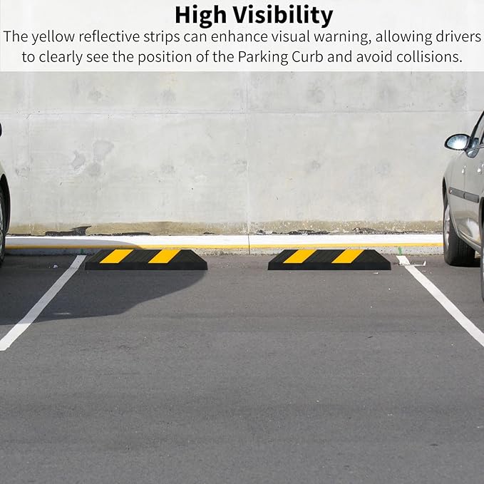 Heavy-Duty Parking Curb Wheel Stop (4Pack)