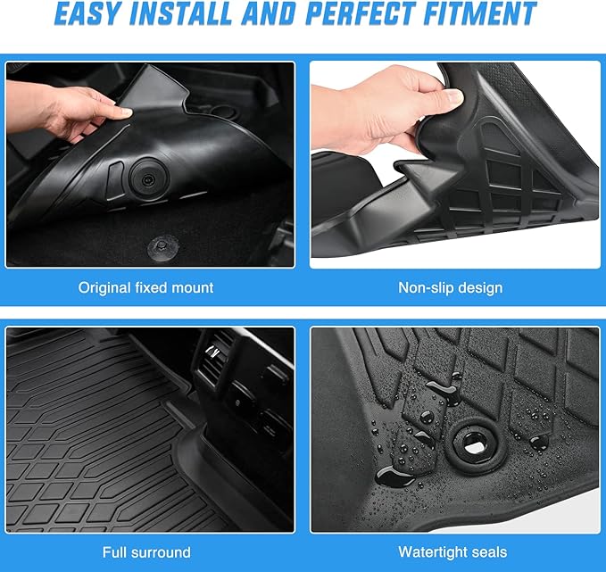 Nilight TPE Floor Mats for 2020 2021 2022 2023 2024 2025 Hyundai Palisade