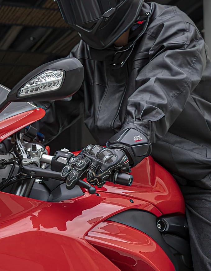 KEMIMOTO Leather Motorcycle Gloves