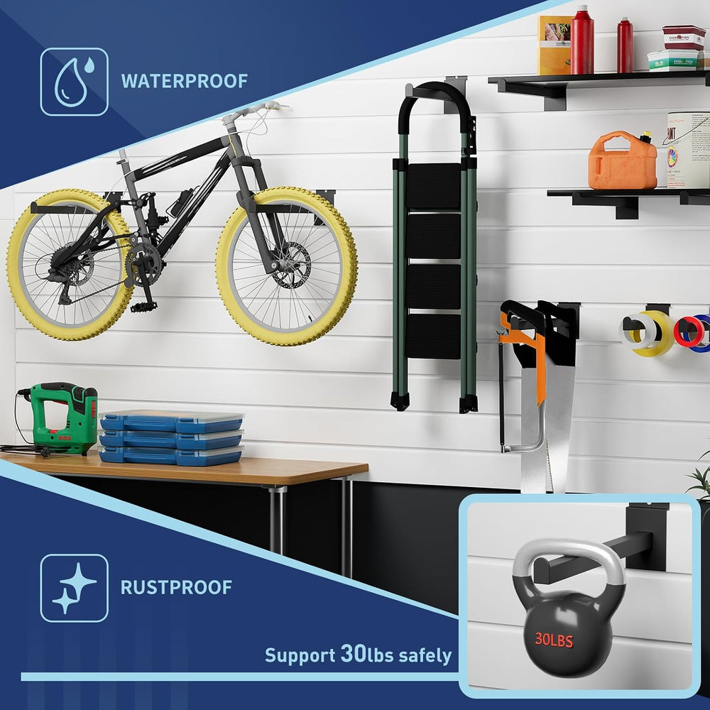 16 Pack Heavy Duty Tube Slatwall Shelf Brackets, Metal Tubular Slat Wall Brac...