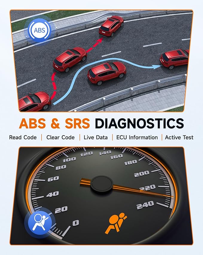 UPGRADED NT630 Plus, FOXWELL NT630 Pro 2-in-1 ABS SRS OBD2 Scanner & Battery