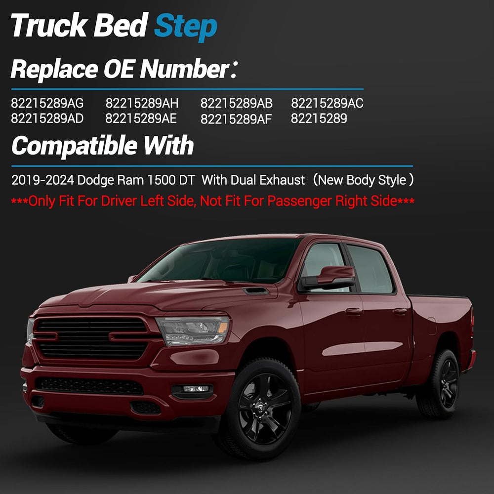 Rear Bed Step,Retractable Bed Step Bumper Step for Dodge Ram 1500 DT New Body...
