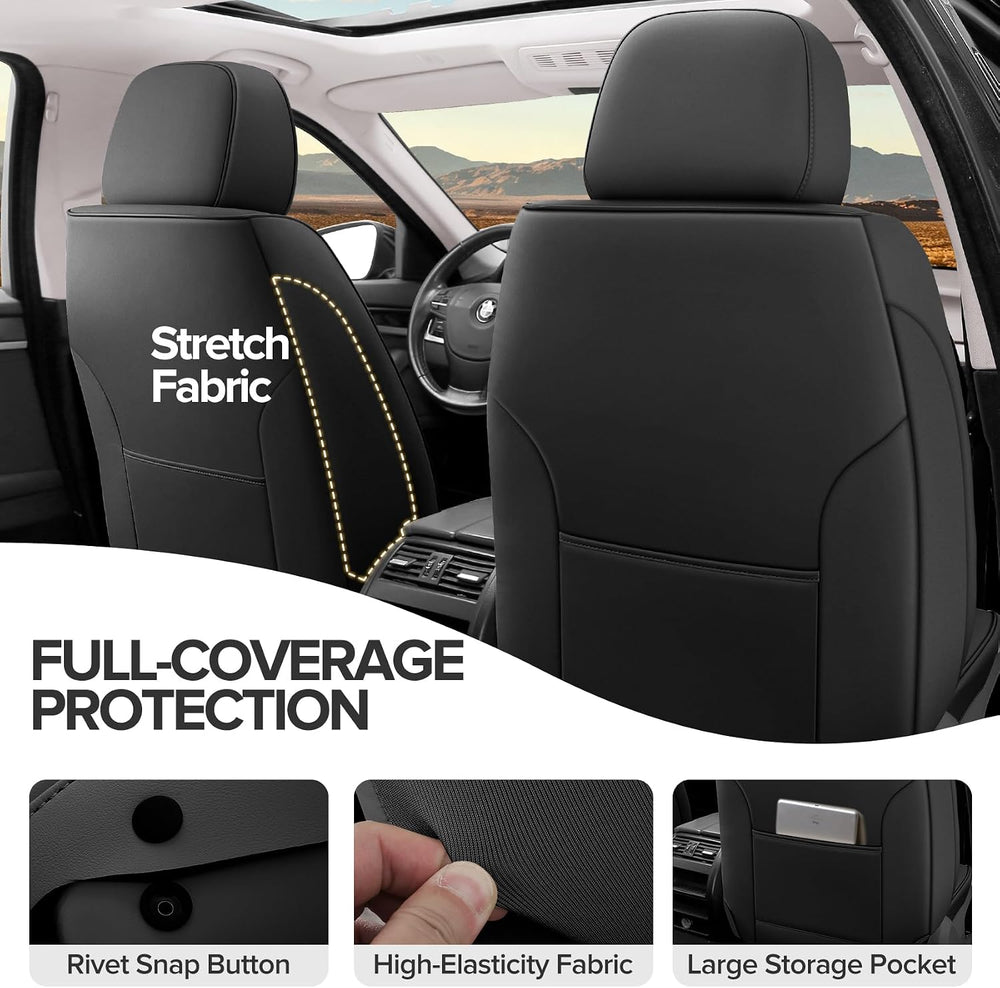 Car Seat Covers Full Set for 5 Seats Lumbar Support Breathable