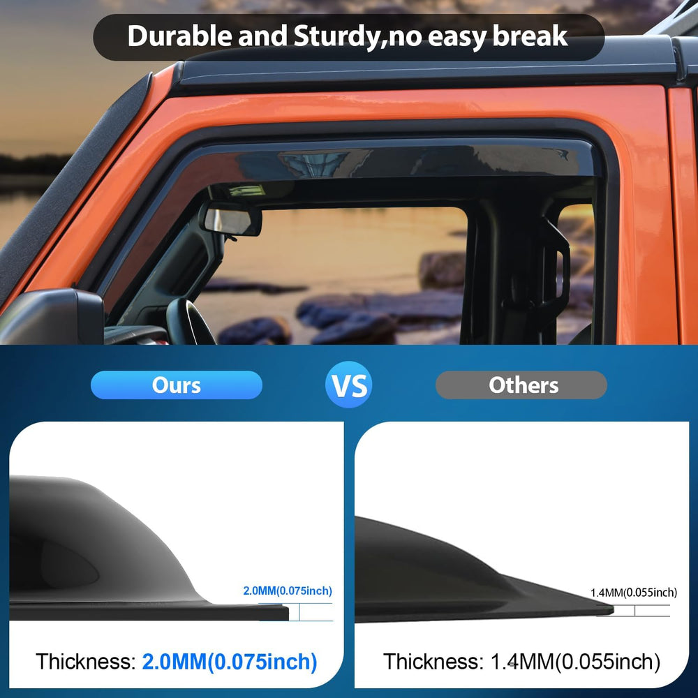 Nilight in-Channel Window Visors for Silverado/Sierra 1500 2007-2013, 4PCS
