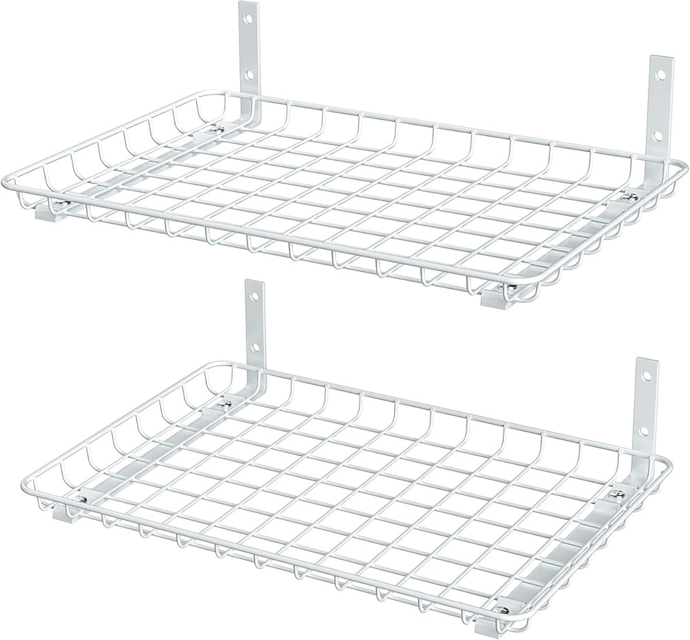 EVERHANGER Garage Wall Shelves 12x18 Inch, Wall Mounted Storage Shelf, Metal