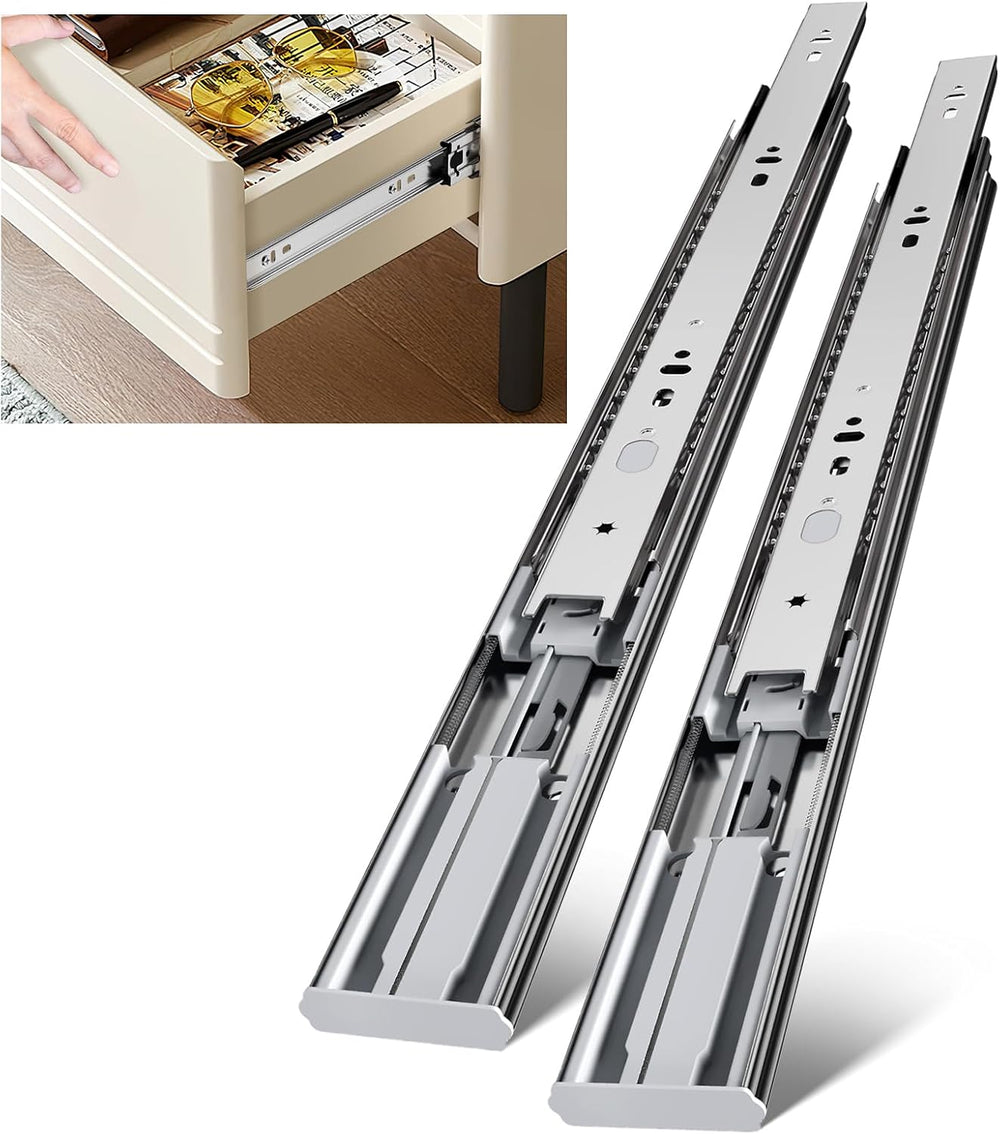 LONTAN Soft Close Drawer Slides 22 Inch 4 Pairs Heavy Duty Cabinet Glides