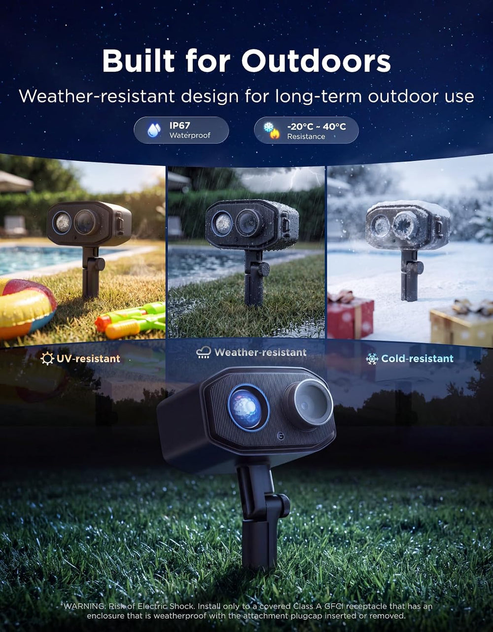 Govee Outdoor Halloween Projector Light, 3D Dynamic Visual Holiday Decor